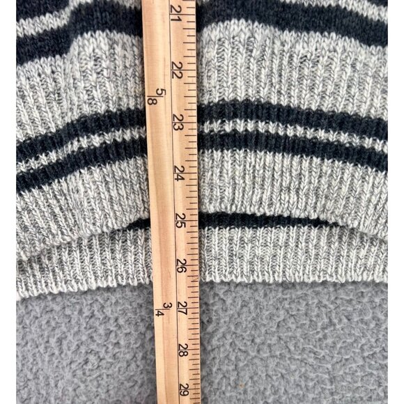 VTG Panache Women's V-neck Wool Blend Grey & Black Sweater Size M Made in U.S.A. - Picture 8 of 10